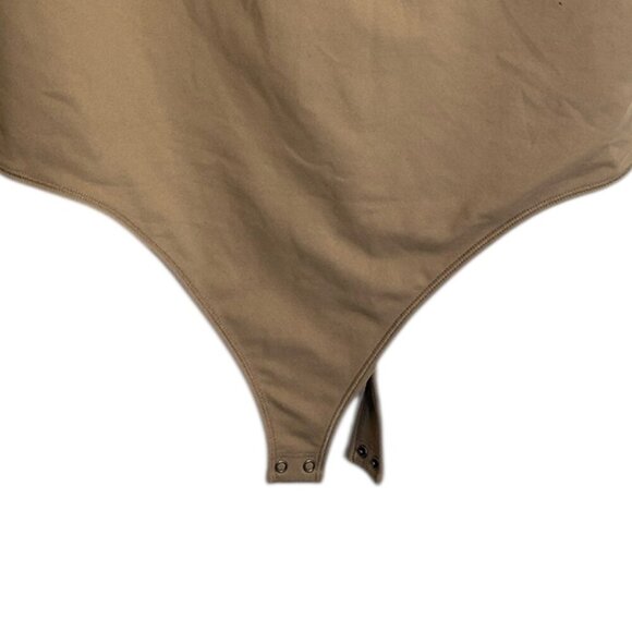 Abercrombie & Fitch Bodysuit Women’s XXL Brown Nude Square Neck Soft Stretch - Picture 4 of 4